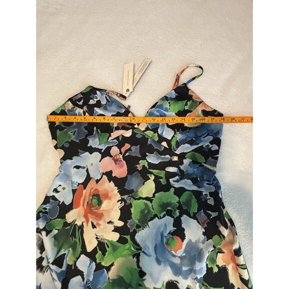 Women Dress Anthropologie sleeveless v neck slip midi dress black sz md NWT - Picture 5 of 6